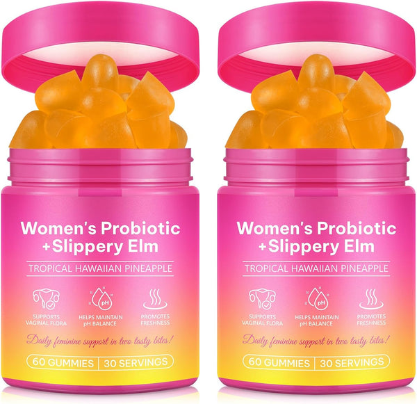 Rulviou 2 Pack Women's Probiotic Gummies for Vaginal Health - pH Balance &