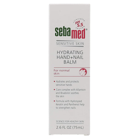 Sebamed Hand and Nail Balm pH 5.5 - Hypoallergenic Moisturizer for Sensitive Skin, 2.6 Fluid Ounces