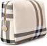 Large Makeup Bag for Purse, Luxury Women Cosmetic Bags Designer Toiletry Travel Organizer (Beige)