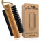 Wooden Cleaning Finger Nail Brush with Nylon Charcoal Bristles & Hanging Rope, Double-Sided for Scrubbing Fingernails