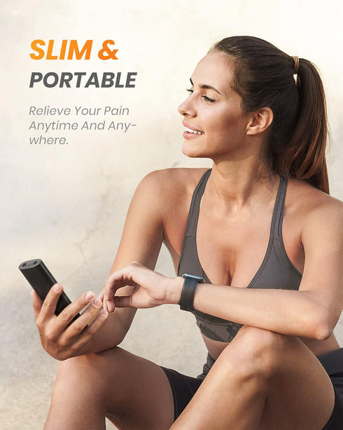 30 Modes TENS EMS Unit - Compact Muscle Stimulator for Pain Relief, Rechargeable & Portable with 30 Intensity Levels
