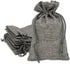 12-Pack Natural Burlap Gift Bags 5.5x7.75 with Drawstring (Cool Grey, Medium) for Party Favors, DIY Craft