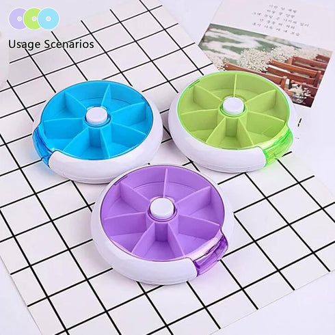 Pill Organizer Travel Pill case for Purse Portable Medicine case Small Weeks Pill Box for Vitamins/Fish