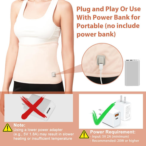 Pack Pack, Heated Castor Oil Wrap, Organic Cotton Electronic Heating Castor Oil Come with Water-Repellent Cotton