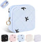Period Bag for Teen Girls, Quilted Sanitary Napkin Storage Bag, Cute Bow