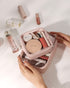 Pocmimut Mini Makeup Bag, Clear Cute Travel Makeup Pouch, Car Essentials Organizer for Women - Pink
