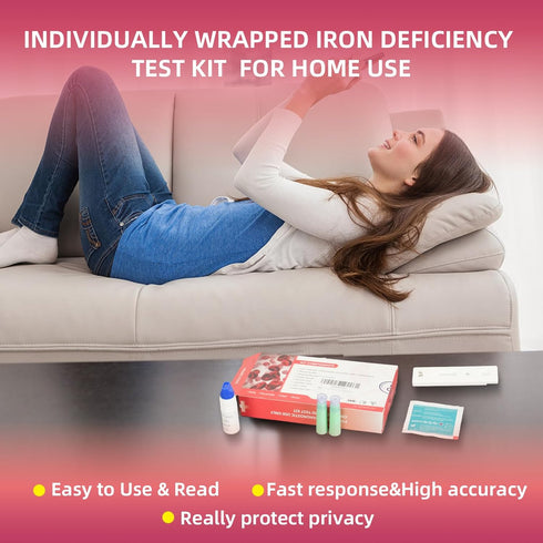 Kueysing Iron Deficiency Test kit for Children and Adults, Rapid Home Test