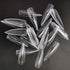 LoveOurHome 240pc XL Clear Stiletto Nail Tips, Full Cover Acrylic False Nails for Women Girls, 12 Size Manicure