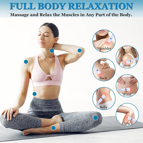 VZVJTR Powerful Wired Vibration Massager for Muscle Aches, Back Relief and Full Body Comfort (White)