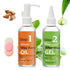 After Waxing Skin Care Kit, Almond Oil & Aloe Vera Gel for Post Wax Cooling, 2 Bottles Hair Removal Waxing Kit