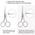 TecUnite Mustache Scissors Grooming Kit for Men - 4 Pieces Beard Trimmer Set with 2 Small Combs and Storage Bag