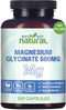 Magnesium Glycinate 500 mg Capsules Vegan Supplement 100% Pure No Filler for Sleep and Relaxation Support