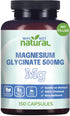 Magnesium Glycinate 500 mg Capsules Vegan Supplement 100% Pure No Filler for Sleep and Relaxation Support