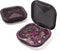 HyJeryty 4-Compartment Stylish Pill Organizer, Small Purple Portable Pill Case for Daily Vitamins,