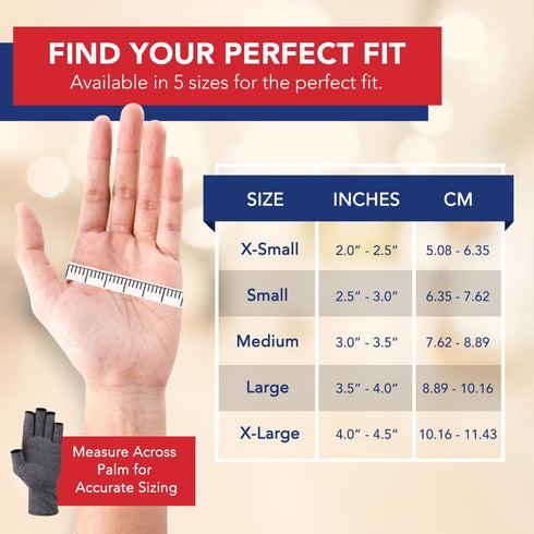 Doctor Developed Open-Finger Compression Gloves for Men and Women, Arthritis & Carpal Tunnel Typing Gloves