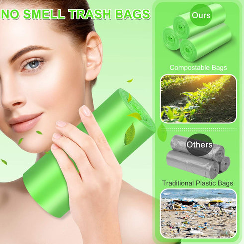 MAVGV 4 Bags,100 Gallon Small Trash Bags Garbage Pcs Strong Bathroom Wastebasket Can Liners trash Bags for Home Office