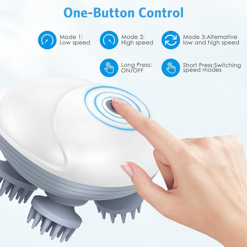 Newest Handheld Cat Massager Dog Massager, Electric Pet Massager with 4 Heads for Relieving Tight Muscles