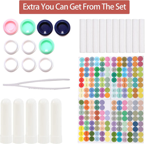 ifin Set 120 12 583 of Essential Oil Nasal Inhaler Tubes for Aromatherapy in Colors.Take Your Essential Oils on The