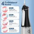 Water Dental Flosser for Teeth Cleaning - Portable Rechargeable Oral Irrigator with 4 Modes & 6 Tips