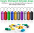 Small Portable Pill Case with Keychain, 10 Pack Waterproof Aluminum Organizer for Outdoor Camping Travel