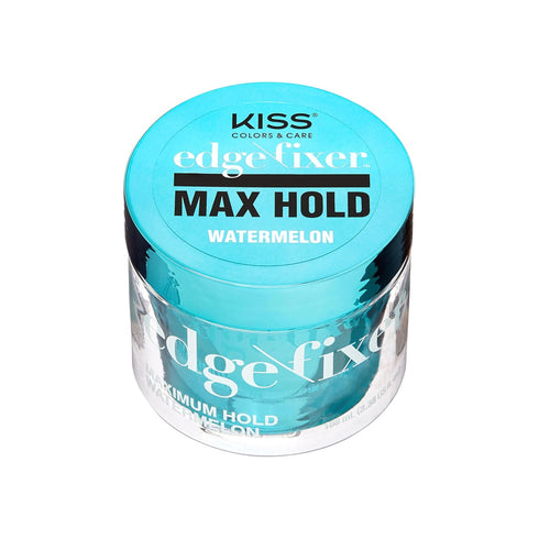 KISS Colors & Care Maximum Hold Edge Fixer - Non-Greasy Gel Formula with Biotin B7, 24 Hour Hold, Watermelon Scent