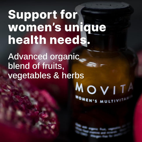 Movita Women's Daily Multivitamin - Organic, Vegan-Friendly, Gluten-Free, 30 Day Supply (Refill Pouch)