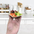 Raj Disposable Palm Leaf Bowls, 25 Count 4" Square Bowls, Strong Compostable Tableware for Lunch, Dinner, Birthday,