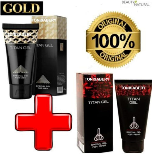 TONISABERY 50ml (Pack 2) Tonisaberey Gel Red for Men with Original Natural Ti-tan Gel Massage Cream