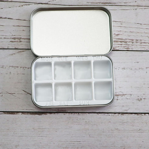Tin,7 PIAOLGYI Insert for Altoid Day Weekly Pill Organizer,Organizer Insert Tin Pill Storage Insert for Altoid(White)