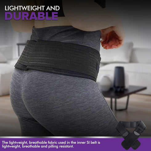 Sacroiliac Support SI Loc Hip Belt for Men and Women, Small/Medium, Lumbar Lower Back Joint Support