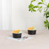 Coppetta 8-Ounce Dessert Cups, 50 Disposable Ice Cream Cups, Sturdy Black Paper Frozen Yogurt Bowls, Lids Sold