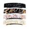 Tortoise Shell Hair Barrettes, French Design Celluloid Hair Clip, Medium Rectangular Automatic Hair Pins for Women Girl