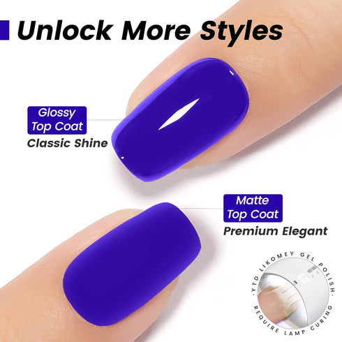 YTD Likomey Gel Nail Polish, 15ml Klein Blue Soak Off UV Varnish for Salon Home DIY Nail Art Manicure and Pedicure,