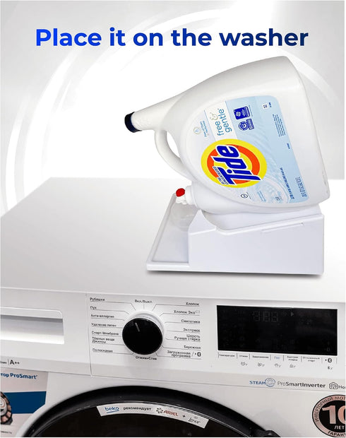 Skywin Liquid Laundry Detergent Holder Organizer, Drip Tray for Laundry Room (White)