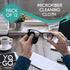 Microfiber Cleaning Cloth 12-Pack Individually Packed (6"x 7") Glasses Cleaning Cloths for Eyeglasses Phone Computer Screen Laptop Camera Lenses (4 Black, 4 Grey, 4 White)
