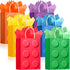 YOTNUS 24 Pcs Building Block Party-Favor Gift Bags with Tissue Paper, Small Gift Bags with Handles for Birthday Party
