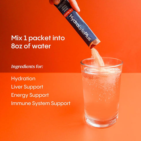 Hydralyte Liver Support + Electrolyte Mix with Milk Thistle, Turmeric, Ginger, Prickly Pear, Green Tea Extract for