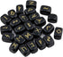 mookaitedecor Rune Stones Set - Engraved Elder Futhark Alphabet Crystal Meditation Divination, Black Obsidian