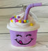 Purple Faceted Drink Cup Pocketbac Holder for Hand Sanitizer