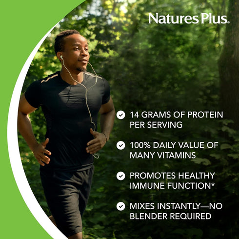 Natures Plus SPIRU-TEIN WHEY Shake - Chocolate, 1 lb Whey Protein Powder with Spirulina, Vitamins & Minerals