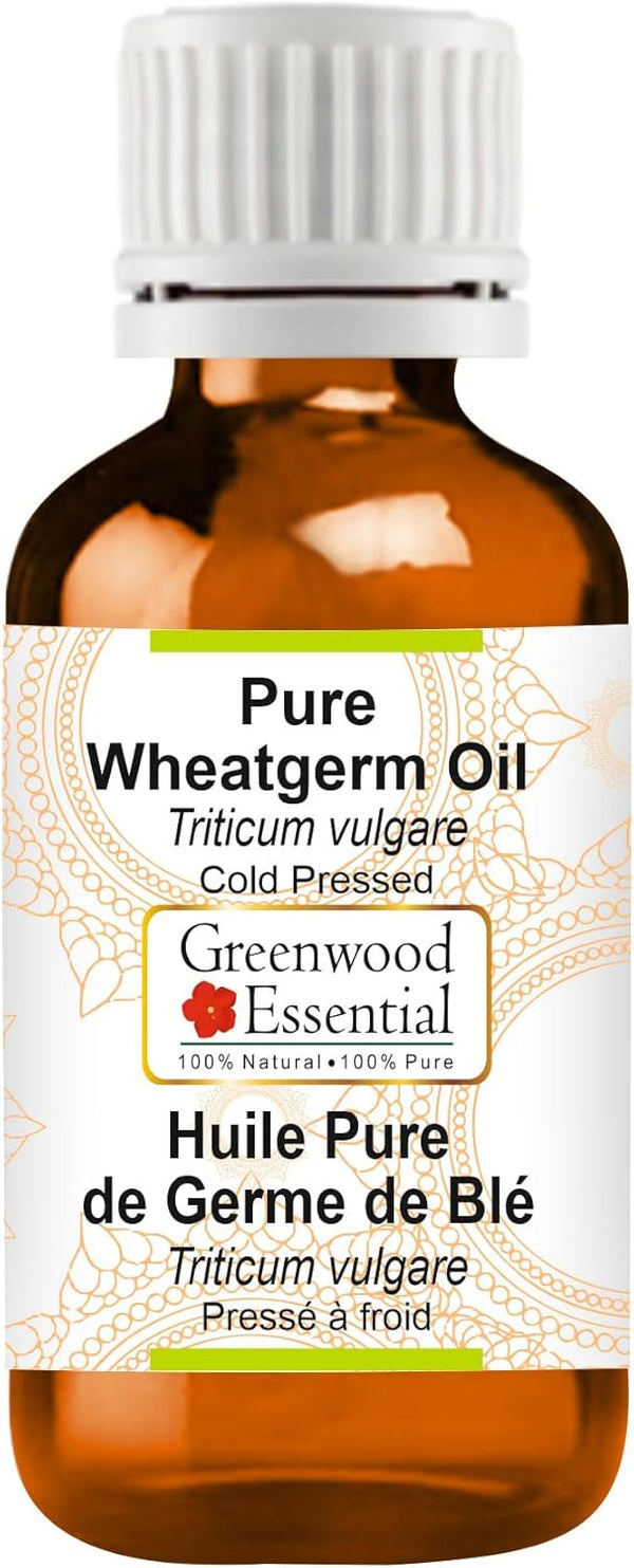 Pure Wheatgerm Oil (Triticum vulgare) Cold Pressed - 10ml (0.33 oz)