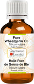 Pure Wheatgerm Oil (Triticum vulgare) Cold Pressed - 10ml (0.33 oz)