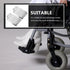 1.9cm Hemobllo Universal Wheelchair Leg Rest Thick Aluminum Alloy Footplates Pair, Heavy Duty Elevating Footrest
