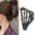 Metal Skull Hand Hair Clip, 1 Pcs Gunmetal Hair Claw Clip for Thin Hair, Punk & Y2K Style