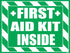 Wrapco First Aid Kit Inside Sticker, Self Adhesive Vinyl Sign for Trucks or Equipment