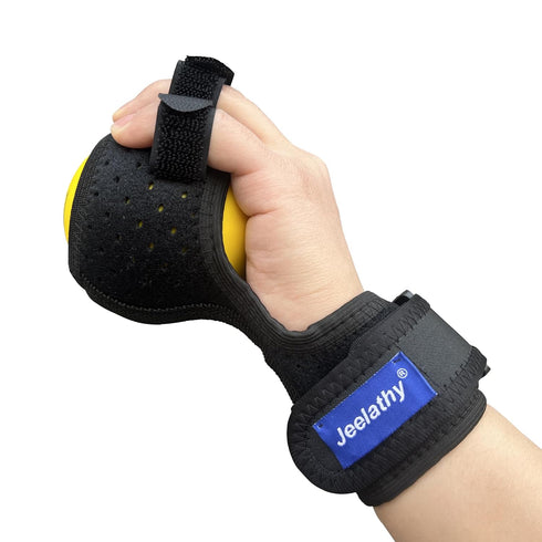 Anti-Spasticity Ball Splint & Finger Posture Corrector for Stroke Hand, Functional Hand Wrist Support Orthosis