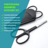Small Grooming Scissors for Facial Hair - Eyebrow, Nose Hair, Mustache, Beard Trimming Kit - 2PCS Black with Cover