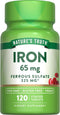 Ferrous Sulfate Iron Supplement, 65 mg, 120 Tablets, Non-GMO, Gluten Free by Nature's Truth
