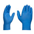 X3 Blue Nitrile Disposable Industrial Gloves 3 Mil, Latex/Powder-Free, Food-Safe, Non-Sterile, Textured, XX-Large, Box of 100