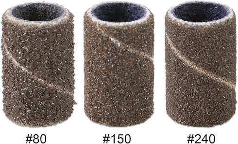 PANA 100 Pieces Nail Sanding Bands, Professional Nail Manicure for Acrylic Nails, 150 Grit, Brown